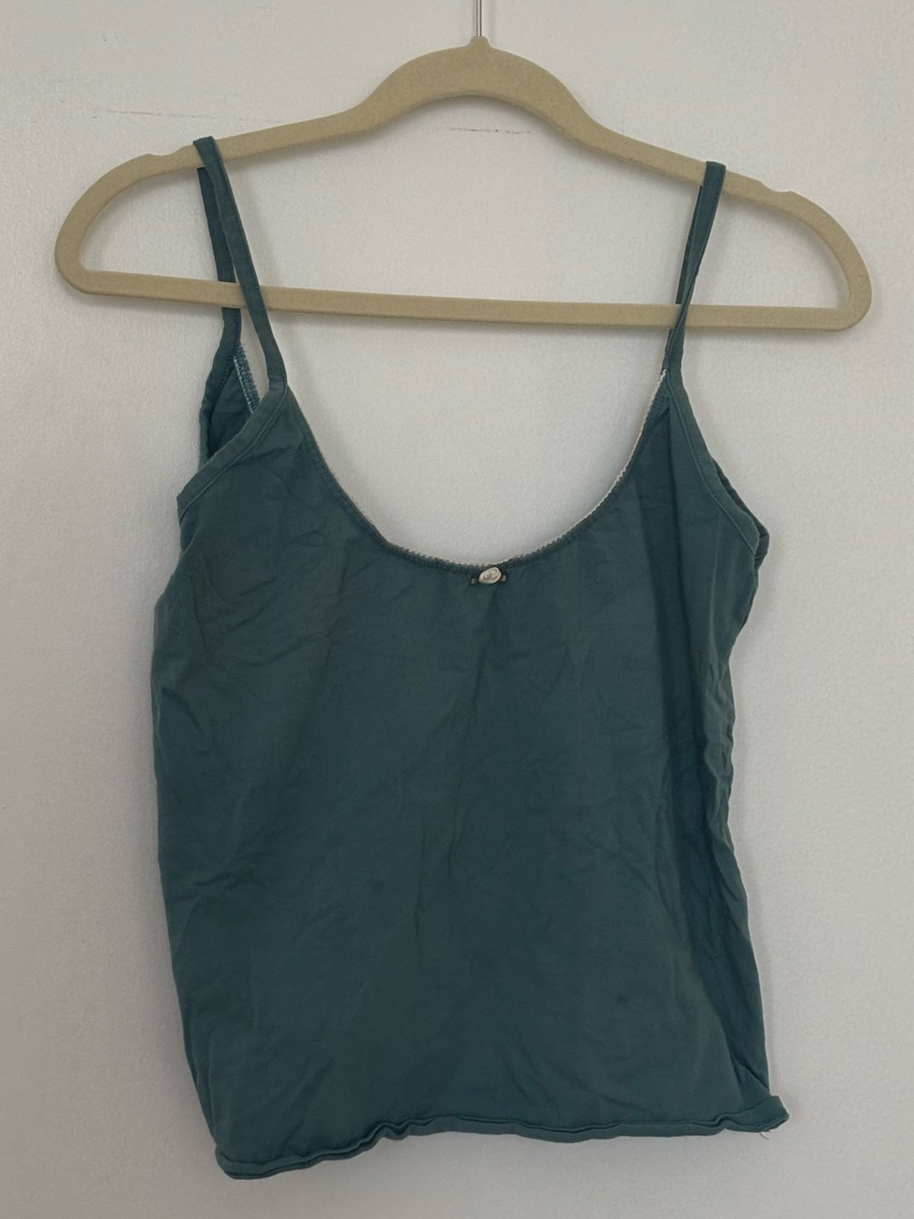 Rat Boi Scoop Back Lace Trim Cami in teal